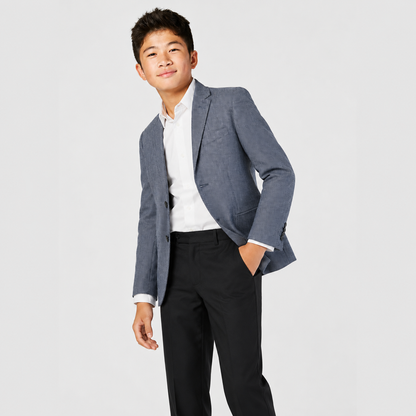 Boy's Textured Slim Fit Blazer