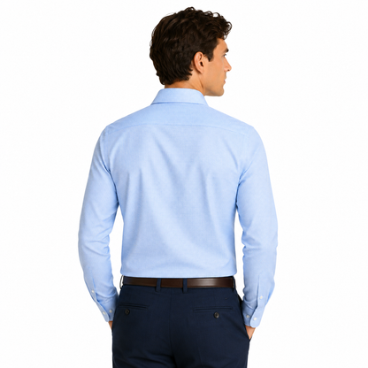 Men's Light Blue Stretch Dress Shirt