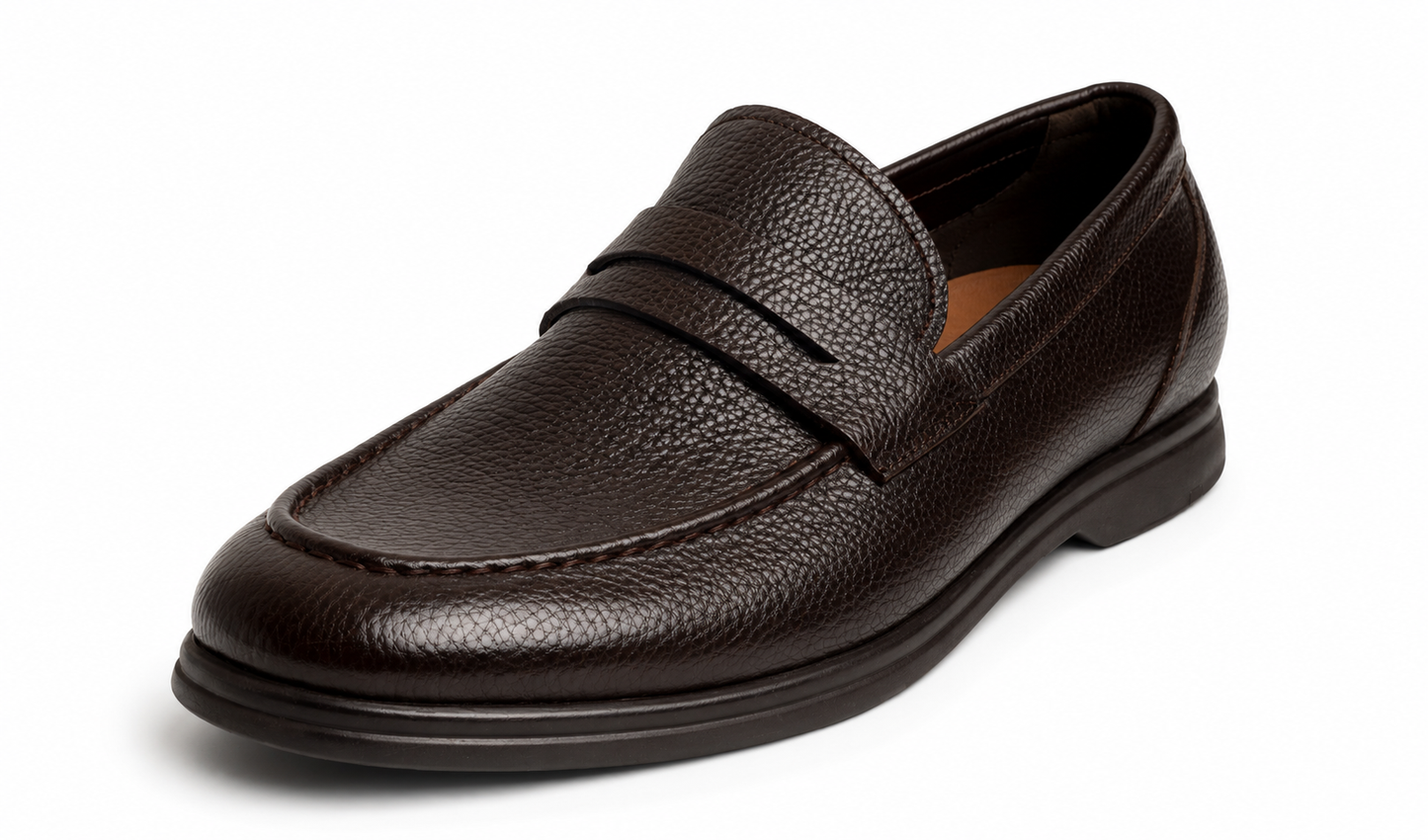 SS4103 - Boy's Pebled Leather Slip On Shoe