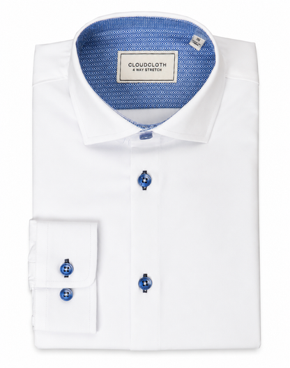 Men's 4 Prospect Way Stretch Contrast Shirt - Navy Contrast