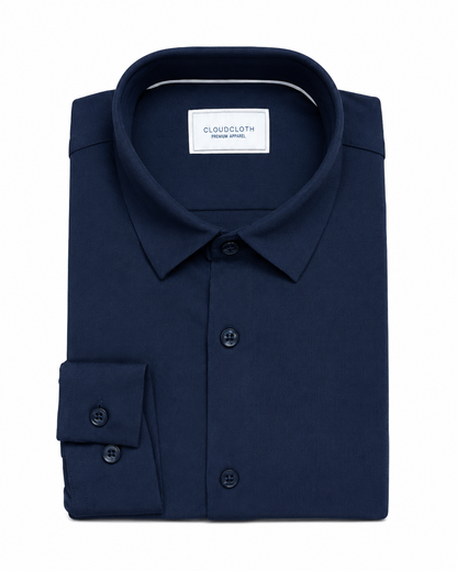 Men’s Premium Soft-Touch Navy Dress Shirt