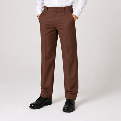 Boys Classic Fit Dress Pants – Formal Flat Front Trousers (Available in Many Colors)