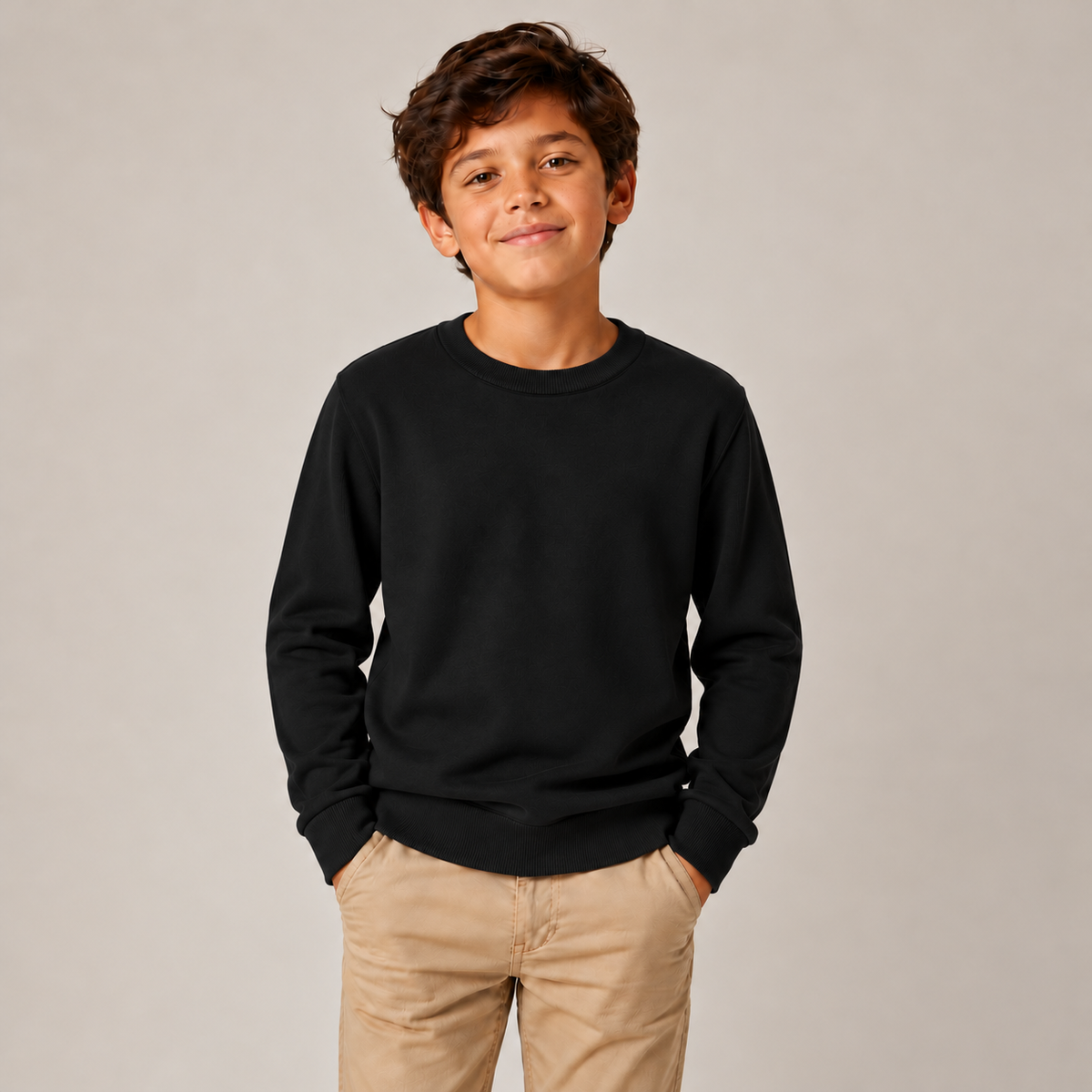 Boys Classic Pullover Crewneck Sweater in Multicolor
