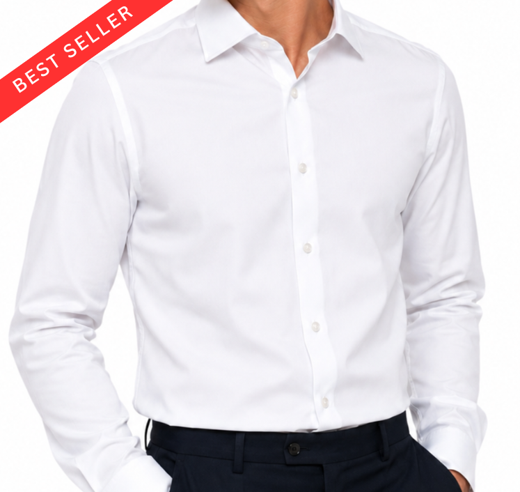 Men's Premium Cotton Stretch Dress Shirt