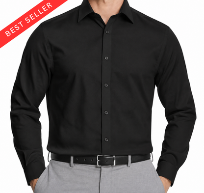Men's Prospect Long Sleeve Button Down -Black