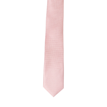 Boy's Silk Textured  Pink Color Tie