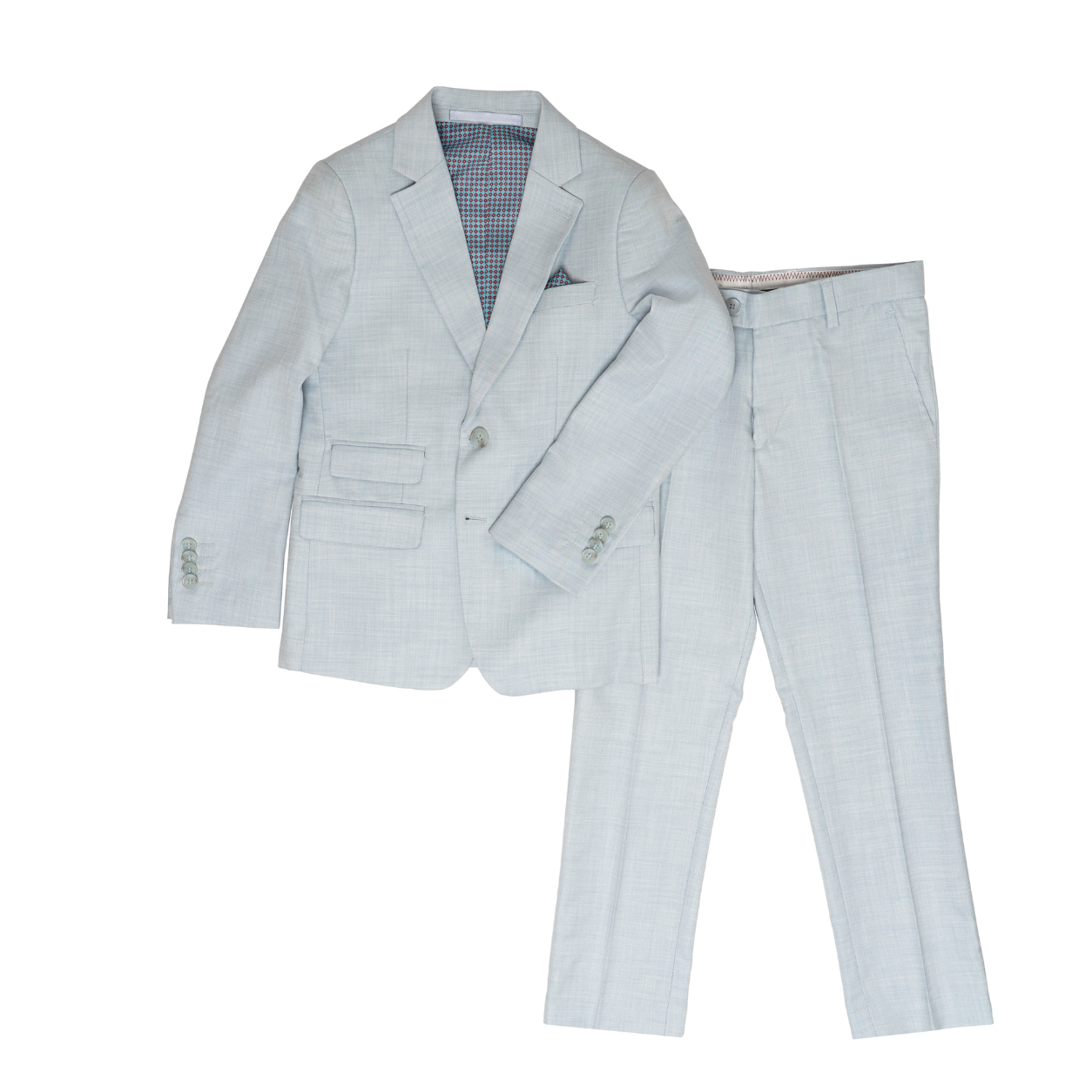 Boy's Chambray Textured Suit
