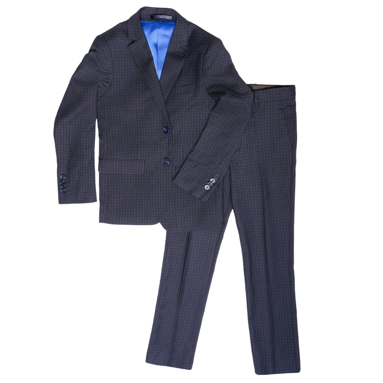 Boy's Textured Gingham 2PC Suit