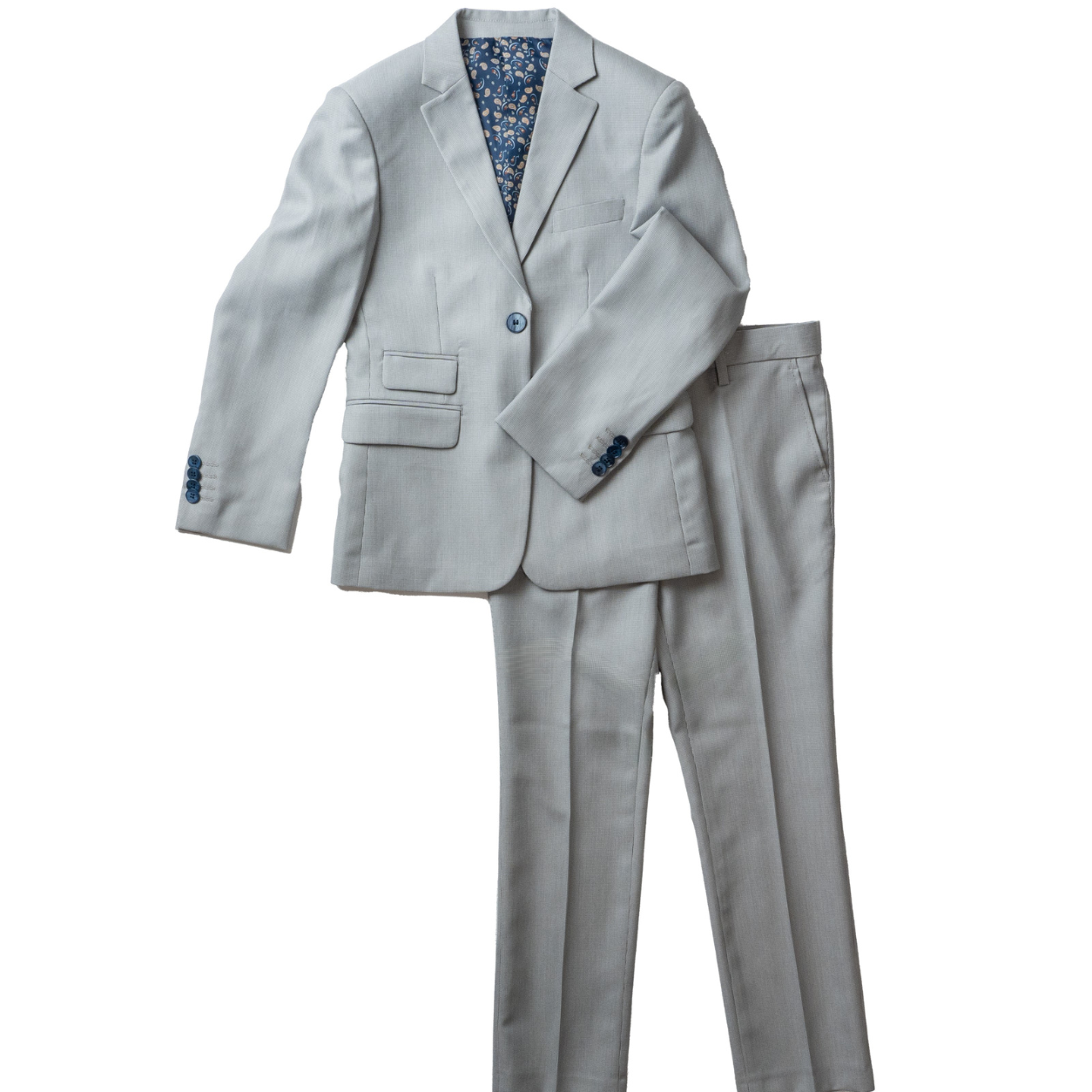 Boys Light Gray Dress Suit Set
