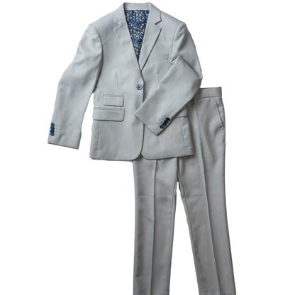 Boys Light Gray Dress Suit Set