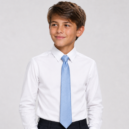 Boy's Silk Textured  Light blue ColorTie