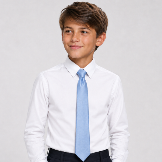 Boy's Silk Textured  Light blue ColorTie
