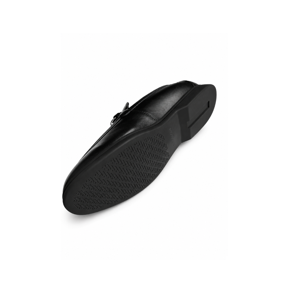Boy's Classic Slip-On Dress Black Leather Shoes