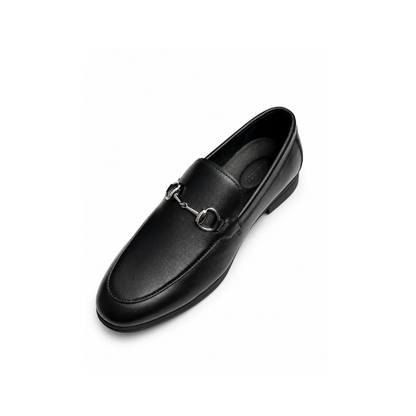 Boy's Classic Slip-On Dress Black Leather Shoes