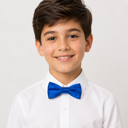 Royal Blue Satin Boys Pre-Tied Bow Tie