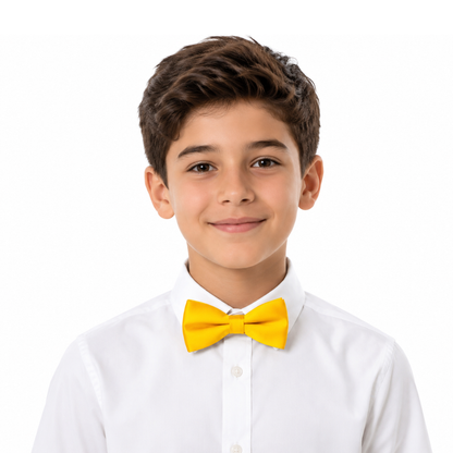 Boys' Solid Gold Adjustable Bow Tie