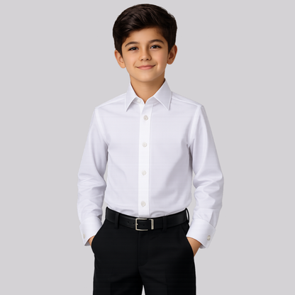 Boys White Non-Iron Dress Shirt