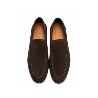 Boy's Brown Leather Slip-On Casual Dress Shoes