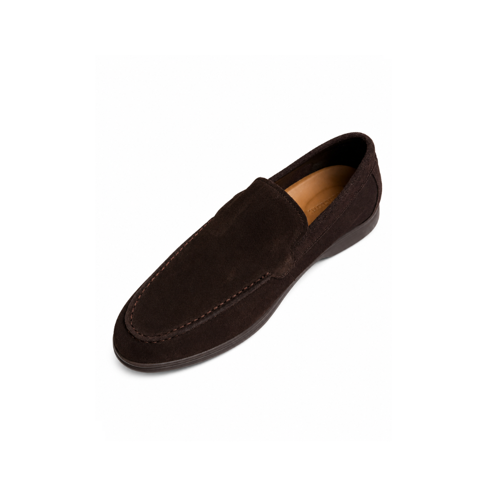 Boy's Brown Leather Slip-On Casual Dress Shoes