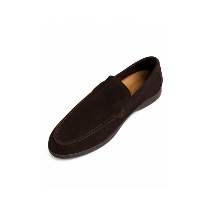 Boy's Brown Leather Slip-On Casual Dress Shoes