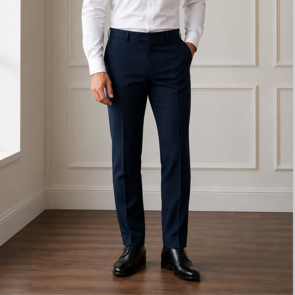 Men's Classic Fit Navy Dress Pants