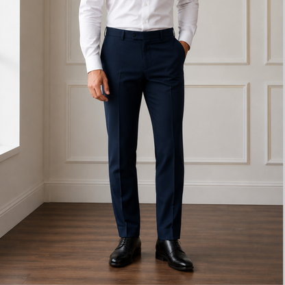 Men's Classic Fit Navy Dress Pants