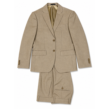 Men's Tan Two-Button Suit