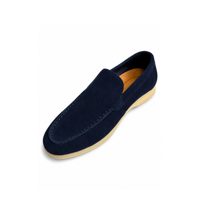 Boy's Navy Slip-On – Casual Comfort Moc Toe Shoes