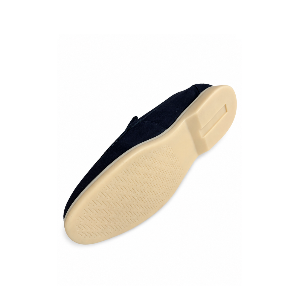 Boy's Navy Slip-On – Casual Comfort Moc Toe Shoes