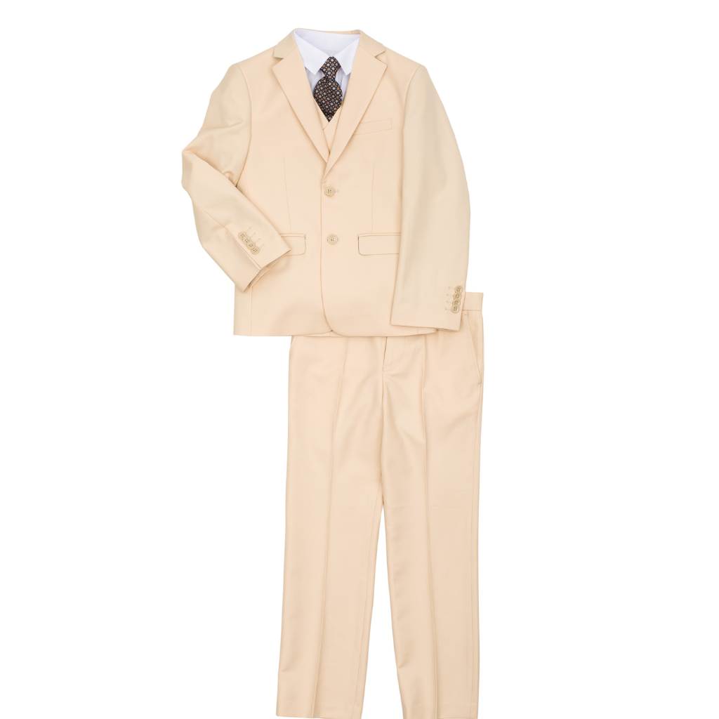 Boys' 5-Piece Peach Formal Suit Set