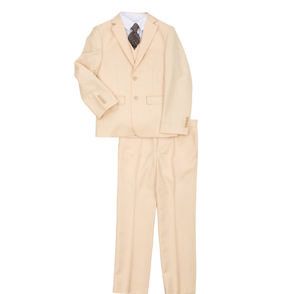 Boys' 5-Piece Peach Formal Suit Set