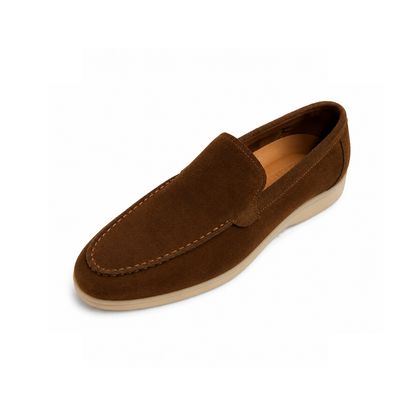 Boy's Brown Slip-On – Casual Comfort Moc Toe Shoes