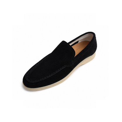 Boy's Black Slip-On – Casual Comfort Moc Toe Shoes