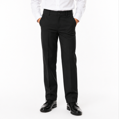 Boys Classic Black Formal Dress Pants – Special Occasion & Wedding Trousers
