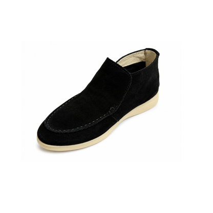 Boys' Black Suede Desert Boots – Casual Slip-On Ankle Boots