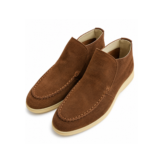 Boys' Brown Suede Desert Boots – Casual Slip-On Ankle Boots
