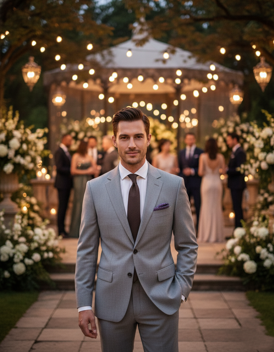 Mens Classic 2PC Suit with Silk Liner - Multiple Colors Available
