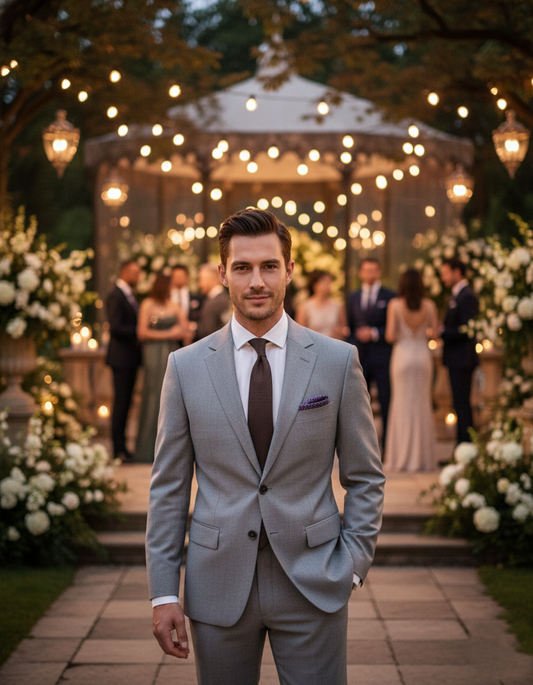 Mens Classic 2PC Suit with Silk Liner - Multiple Colors Available