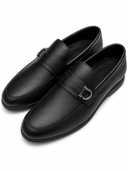 Men's Black Leather Premium Classic Dress Shoes