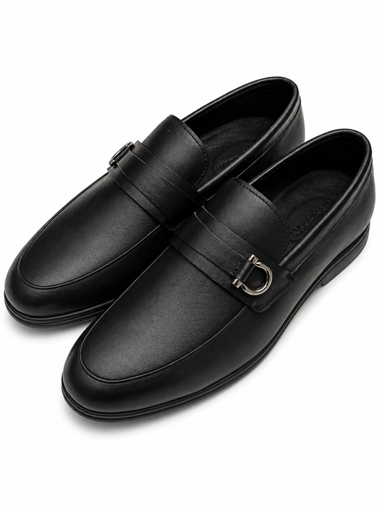 Men's Black Leather Premium Classic Dress Shoes