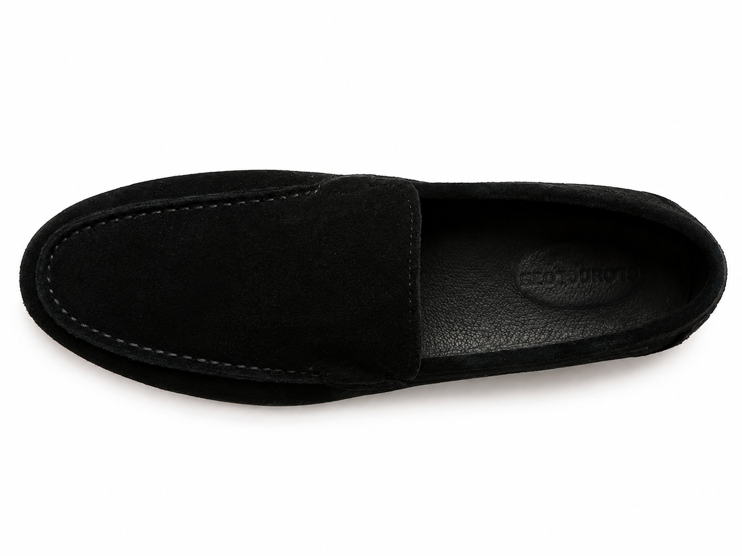 Men’s Black Leather Slip-On Casual Dress Shoes2