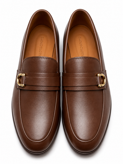 Men's Brown Leather Premium Classic Dress1
