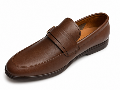 Men's Brown Leather Premium Classic Dress3