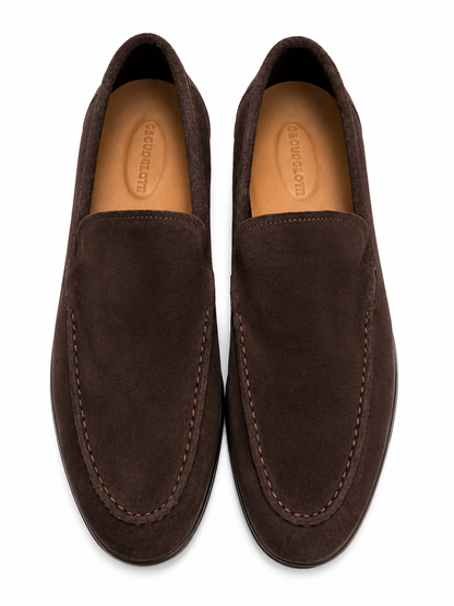 Men’s Brown Leather Slip-On Casual Dress Shoes2