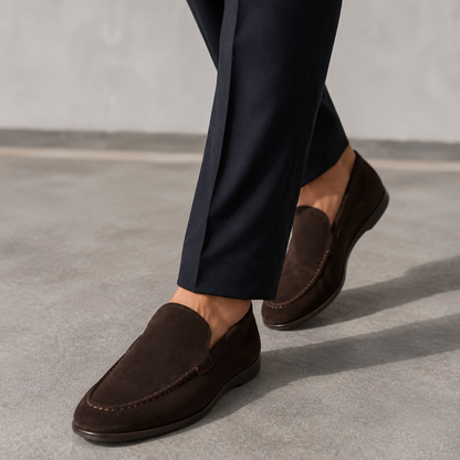 Men’s Brown Leather Slip-On Casual Dress Shoes3