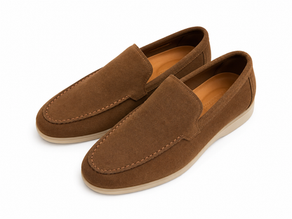 Men's Brown Slip-On – Casual Comfort Moc Toe Shoes
