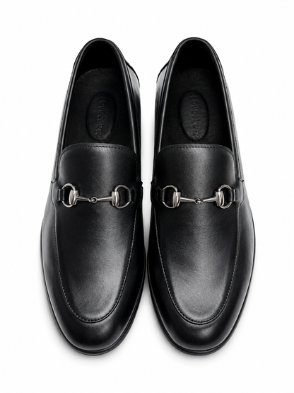 Men's Classic Slip-On Dress Black Leather Shoes1