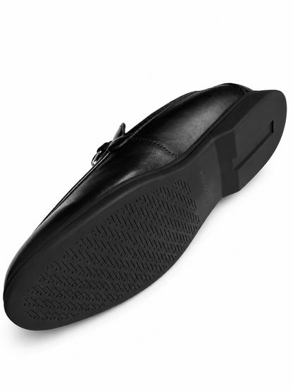 Men's Classic Slip-On Dress Black Leather Shoes3