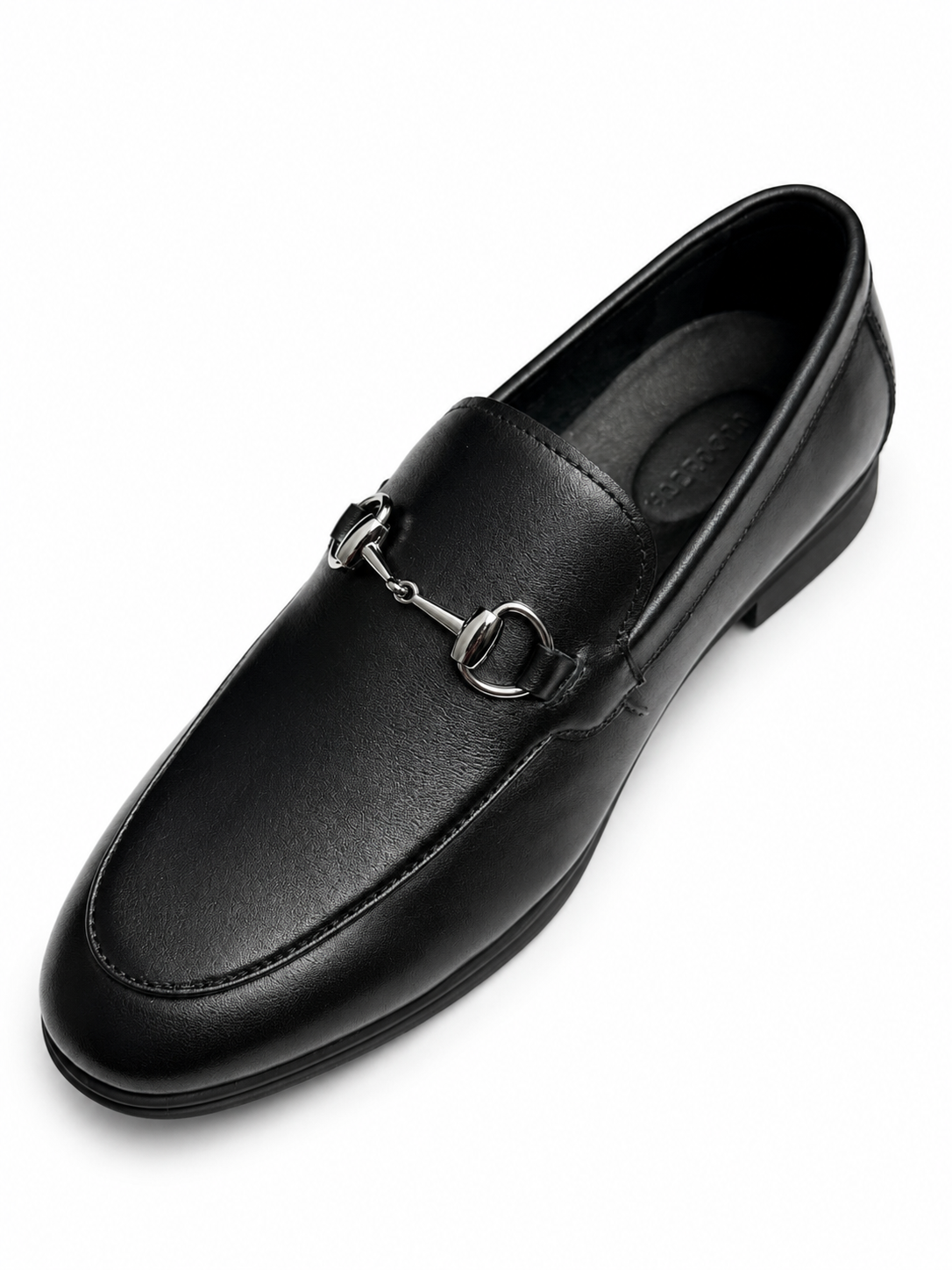 Men's Classic Slip-On Dress Black Leather Shoes5