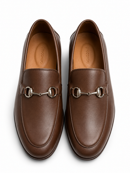Men's Classic Slip-On Dress Brown Leather Shoes1
